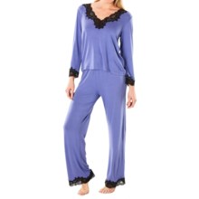 61%OFF 女性のパジャマ PaddiマーフィーSoftiesニコールパジャマ - ストレッチジャージー、ロングスリーブ（女性用） Paddi Murphy Softies Nicole Pajamas - Stretch Jersey Long Sleeve (For Women)画像